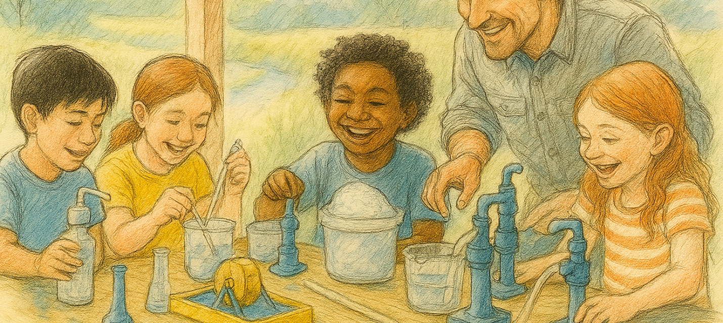 Kinder erleben die Kraft des Wassers